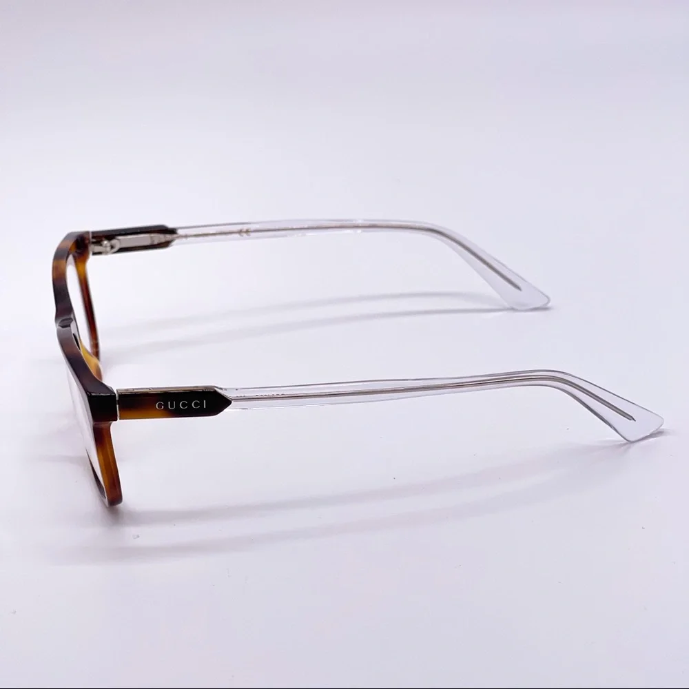 NEW GUCCI GG0490O 003 EYEGLASSES GUCCI GG04900 HAVANA CLEAR - Picture 4 of 11